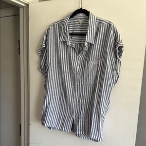 Striped Blue and White Shirt